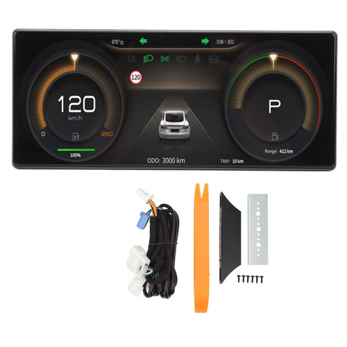 9in IPS Screen Car Dashboard Display HUD LCD Instrument Cluster Replacement For 3 Y