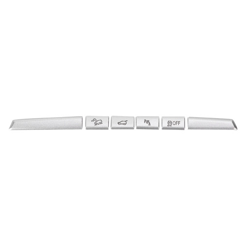 6PCS Car Driving Auxiliary Button Sticker Trim Silver Aluminium Alloy Replacement for X5X6 10‑13
