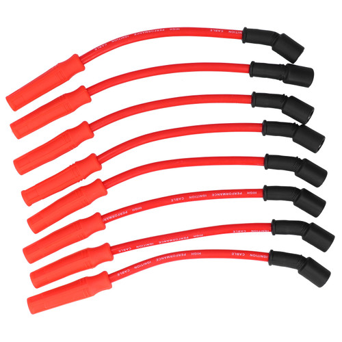 8pcs 0.4in Spark Plug Wires UltraLow Resistance Fit for Chevrolet Silverado/Tahoe 4.8 5.3 6.0 Vortec Engines