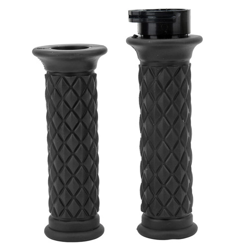 1 Pair Motorcycle Handle Grip 25mm Left Right Universal Throttle Handle Replacement for CBR600RR CBR1000RR Black