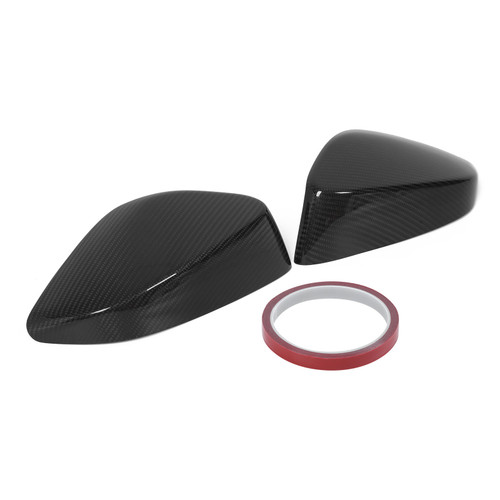2pcs Side Rearview Mirror Cover Left Right Dry Carbon Fiber Replacement for Subaru BRZ 2013‑2021