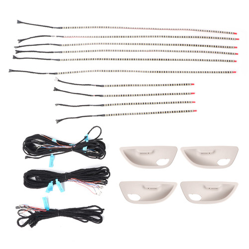 LED Ambient Light Strips 3 Color Decorative Lighting Fit for 5 Series F10/F11 2010-2016Creamy White Door Bowl