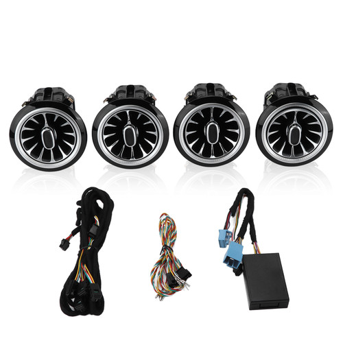 4pcs 64 Color Front LED Turbine Air Vent Ambient Light Kit Replacement for MercedesBenz GClass W463 W464 20192021