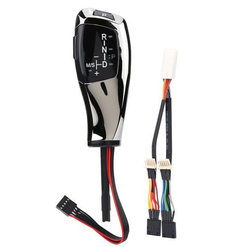 LHD Automatic LED Gear Shift Knob for BMW E90 E91 E93 E81 E82 E84 E87 E88 E89 Chrome Black