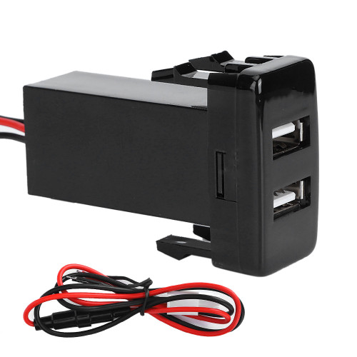 Dual USB 2 Port Charger Fast Phone Charging Car Accessory Fit for Toyota Fortuner/Hilux/Tacoma