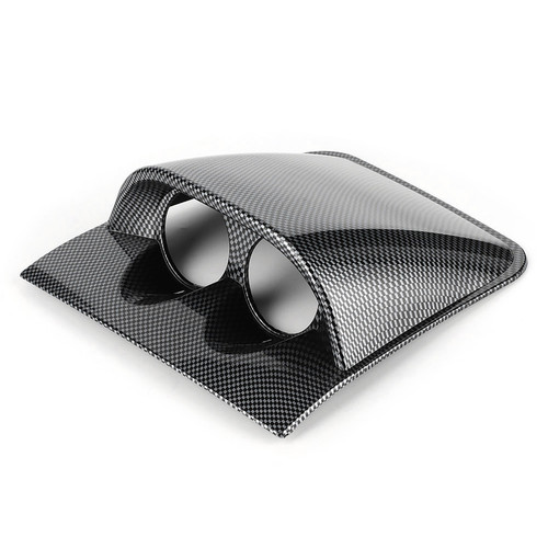 2in Dash Gauge Pod Dual Hole Car Meter Mount Holder Bracket Universal Auto AccessoryCarbon Fiber Style