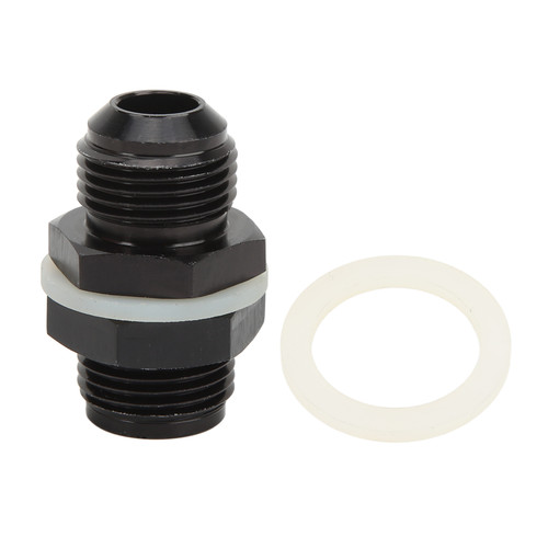 Fuel Cell Bulkhead Fitting with PTFE Washer Black Anodized 6061‑T6 Aluminum Alloy Connector for Most Fluid AN10