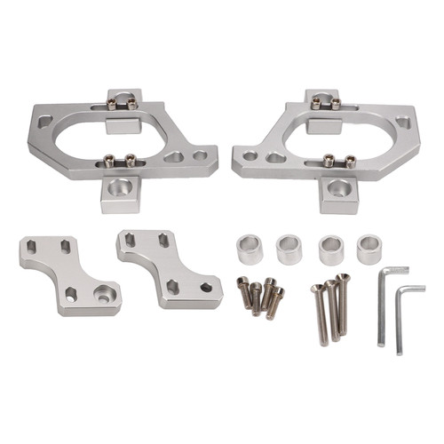 Hood Light Mount Aluminum Black Front Cover Light Bar Mounting Brackets Replacement for Jeep Wrangler JL Silver