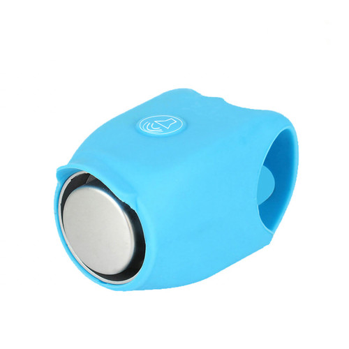 Bicycle Handlebar Horn Bike Bell 120dB 5 Ringtones Switched Waterproof Silicone 10mAh Battery for CyclingBlue