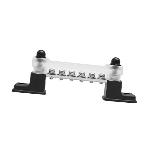 6 Terminal 130A/150A BusBar Block & Cover for Car Boat Marine Power Distribution Terminal Block 6 Screws + 2 Studs