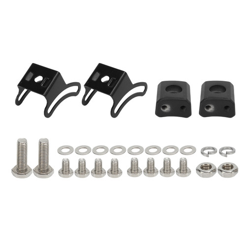 2 Set Black Adjustable LED Light Bar Slide Mount Bracket Mounting Base Bracket for Off Road Vehicle