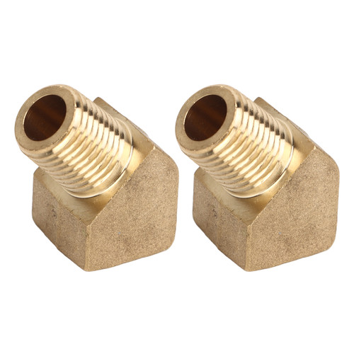 2 Pcs 45º Street Elbow Fitting Solid Brass 8mm Inner Thread 45 Degree Air Fuel Gas Water Pipe Adapter Connector