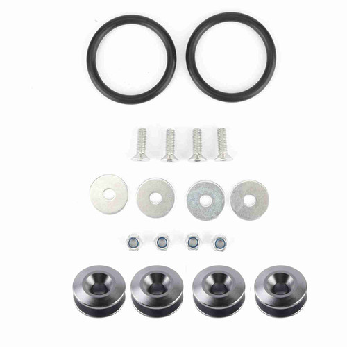 Car Aluminium Alloy Bumper Washer/Bolt Engine Bay Dress Up Kit Quick Release Fastener Gray