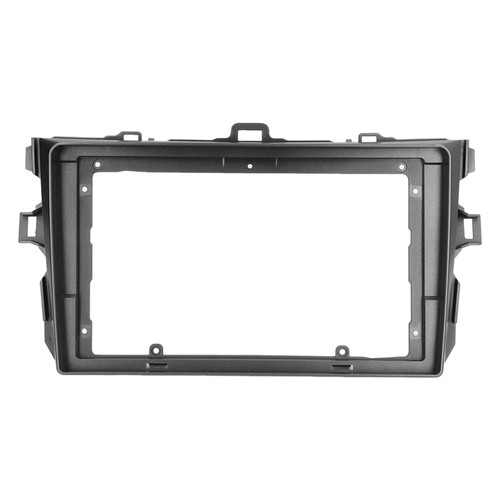 9 Inch Silver Car Stereo Radio Fascia 2DIN ABS Audio Panel Bezel Replacement for Corolla 2006‑2013