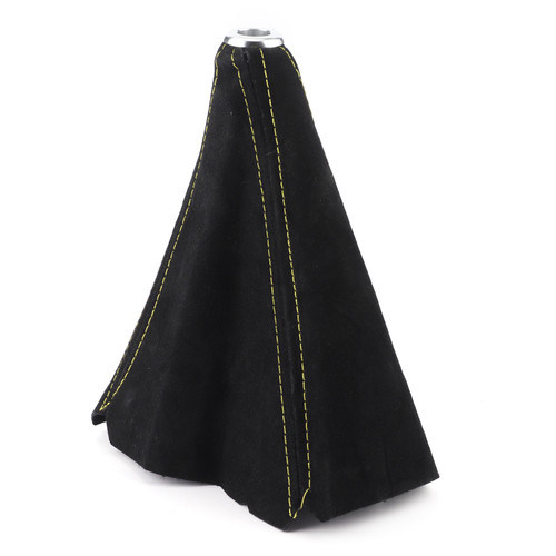 Shifter Lever Dust Cover Boot Gaiter Car Interior Suede Universal for Most VehiclesYellow Stitching