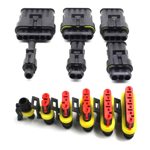 708 Pcs Waterproof Automotive Electrical Connector Terminals Connector Pin Release Key Extractor Tools Set Weather Pack Crimper Tools for Car Truck Motorcycle Boat Marine