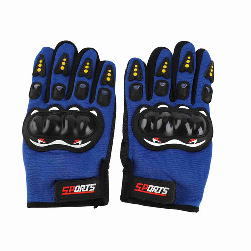 Motorcycle Gloves Touchscreen Hard Knuckle Powersports Racing Gloves for Mountaineering Cycling Aerobics Blue