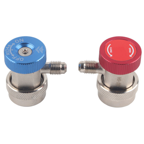2pcs High Low Quick Coupler for R134A A/C Manifold Gauge Set Brass Adapter Air Conditioning Accessory
