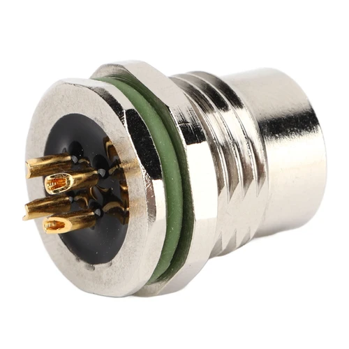 4 Pcs M12 Aviation 4 Core A Type Plug 4 Pins Female Panel Electronic Plug Socket Connector for Sensors Actuators