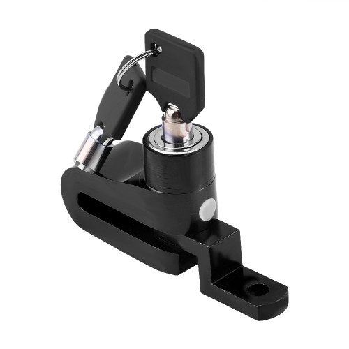 Black Motorcycle Scooter Disc Brake Wheel Lock Security Anti theft Device w  Mount Bracket