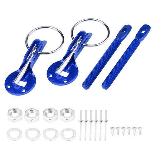 Universal Bonnet Hood Pin Pins Lock Latch Kit for Racing Sport Car Blue