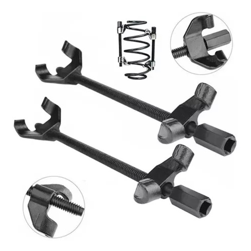 2pcs 15 Inch 380mm Spring Compressor Heat-Treated Thread Rod Strut Compressors Suspension Strut Remover Installer Tool Kit