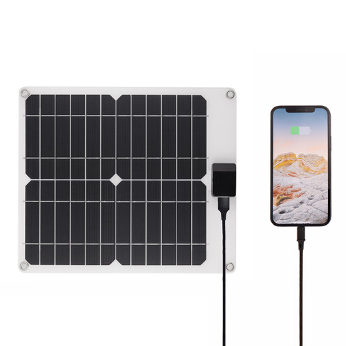 15W 5V/12V Solar Panel Car Battery Charger with USB DC Chain Output Ports Portable Waterproof Power Trickle Battery Charger & Maintainer for Car Boat Automotive RV Phones, Laptop Sports Camera, 5V Device Charging