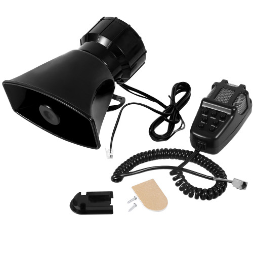12V Loud Horn Siren 7 Sounds Horn With Mic PA Speaker System For Car Boat Van Truck
