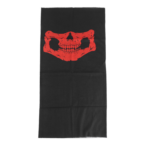2Pcs Skull Face Cover Neck Scarf Neckerchief Seamless for Cycling Motorcycle RidingRed