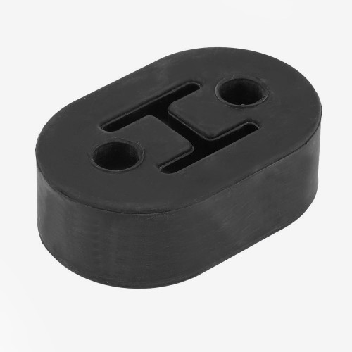 Car Exhaust Pipe 2-Holes Rubber Mount Brackets Hanger Grommet Insulator  （Black）