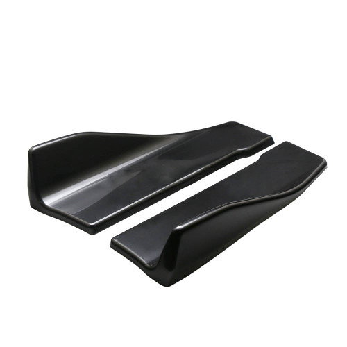 2PCS Rear Bumper Lip Splitter 35cm Scratch Resistant Bumper Lip Spoiler Diffuser for Vehicles Glossy Black
