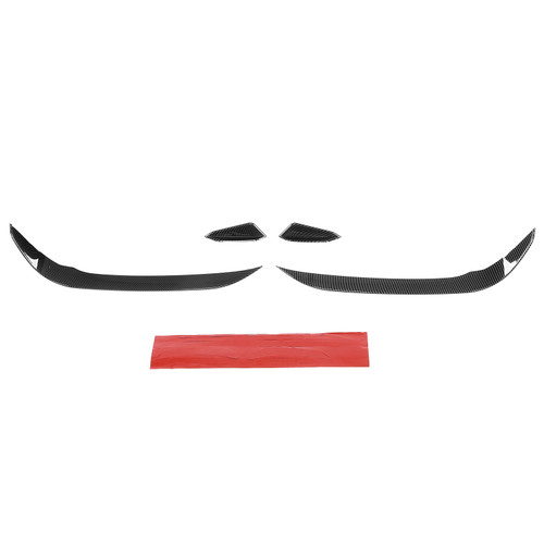 4PCS Front Bumper Aero Kits Canards Wing UV Resistant Replacement for MK7.5 GTD 2017‑2020Carbon Fiber Style