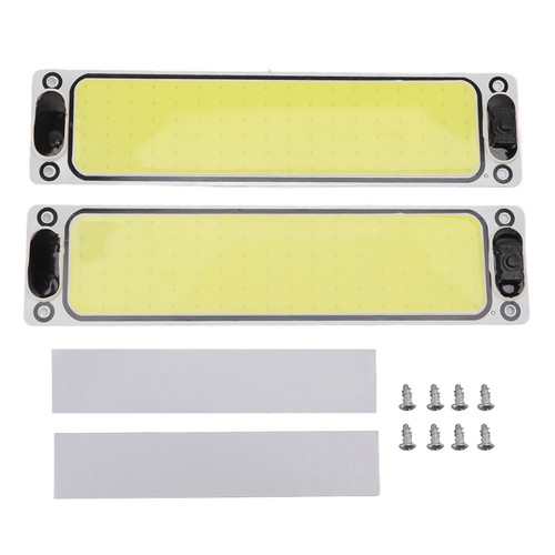 2 Pcs Car Interior Reading Light 108COBs 32W 600lm 6000K LED Panel Dome Light IP54 Auto Ceiling Lamp with Switch DC12‑24V