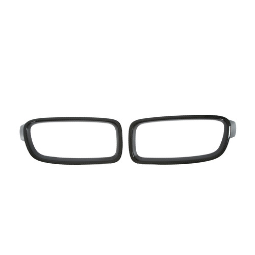 Front Grill Insert Trim Ring Gloss Black Carbon Fiber Replacement for 3 Series F30 2013‑2019