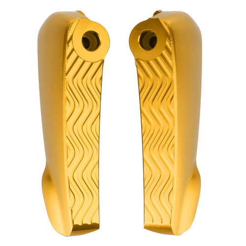 Pair Rear Foot Pegs Pedal Pad Motorcycle Folding Footrest Fit for Vespa GT/GTS/GTVGold