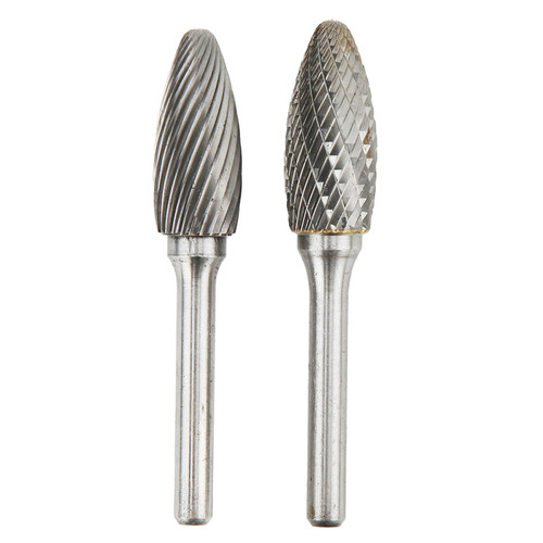 Single Double Cut Carbide Burrs Rotary Files 14mm Cutter Dia 6mm Shank Multipurpose for Metalwork Wood Carving Grinding