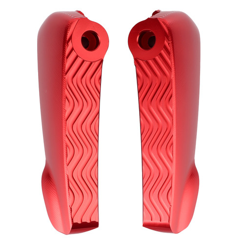 Pair Rear Foot Pegs Pedal Pad Motorcycle Folding Footrest Fit for Vespa GT/GTS/GTVRed