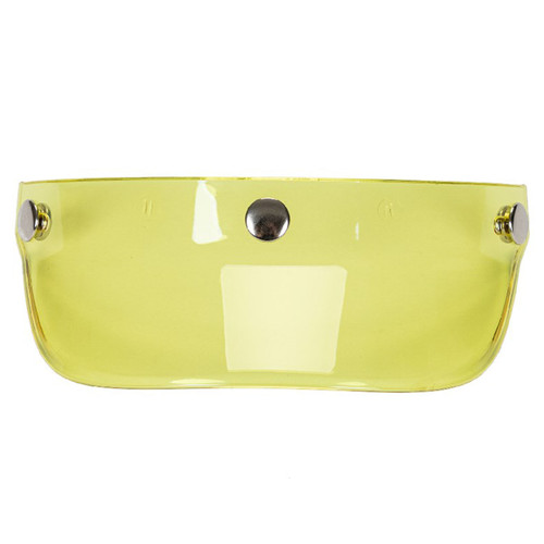 Universal 3 Snap-Button Visor Flip Up Wind Shield for Open Face Motorcycle Helmet