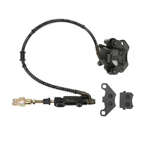 Rear Brake Master Cylinder Caliper Assembly with 2‑Brake Pad Replacement for Taotao Boulder B1 50‑125cc ATV