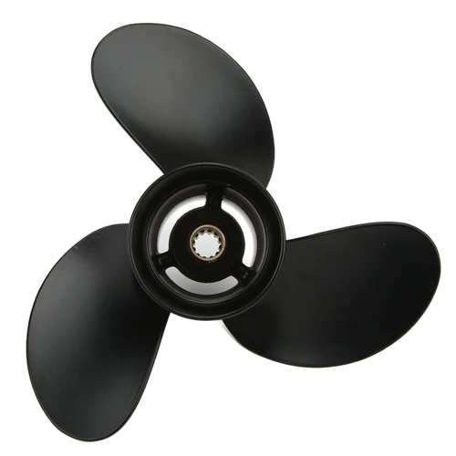 8 1/2x8 1/2in Outboard Propeller 3 Blades 12 Splines Aluminum Alloy 48‑897618A10 RH Replacement for Nissan 8‑9.8HP