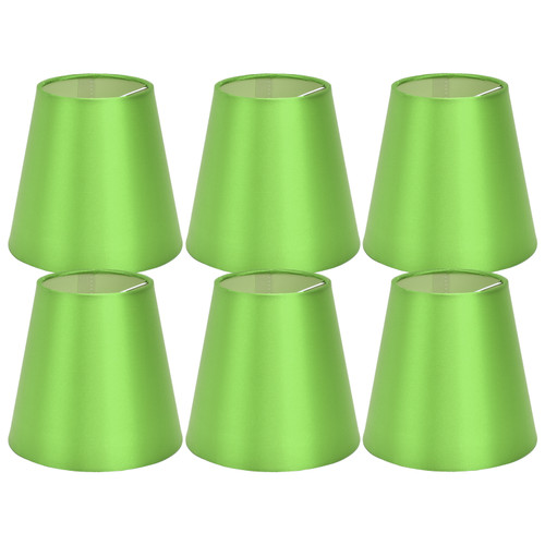 6PCS E14 Lamp Shade Fabric Lampshade Table Lamp Ceiling Lamp Shade for Bedroom Living RoomFluorescent Green PX157