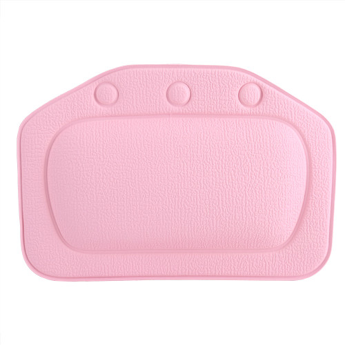 Soft Foam Padded Spa Bath Pillow Tub Headrest Head Neck Back Cushion Bathroom Pink
