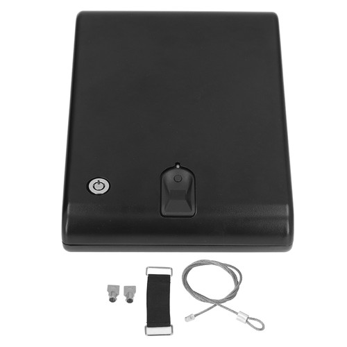 Fingerprint Safe Box Portable Steel Quick Access Car Security Box with Safety Rope for Valuable Items