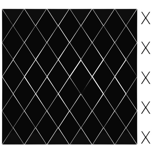 DIY Acrylic Rhombic Mirror Wall Stickers Self Adhesive for Home Living Room Bedroom Decoration(Black L )