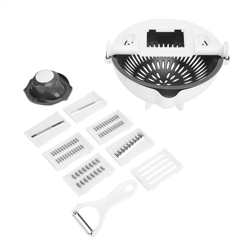 Household Multi Function Food Vegetable Cutter Chopper Grater with Drain Basket Kitchen Utensil