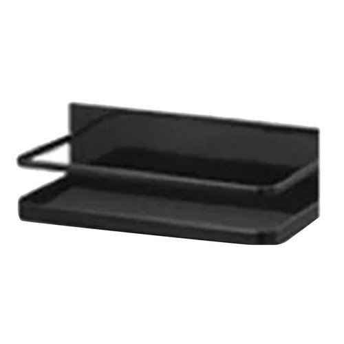 Magnetic Rack Magnetic Shelf Strong Magnet Iron Stable Minimalist Design Mount Holder for Fridge Kitchen Type A Black