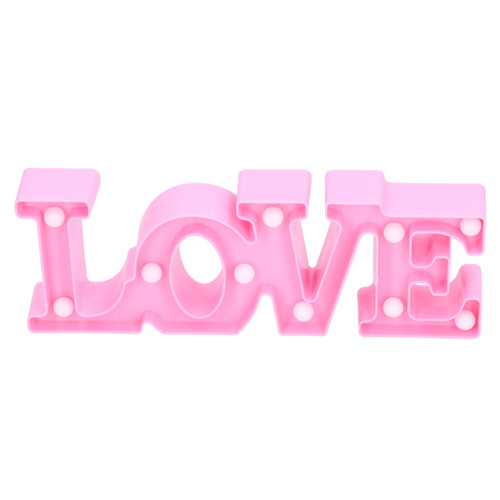 LOVE Lamp 10LED Night Light for Proposal Confession Wedding Anniversary Party Warm WhitePink