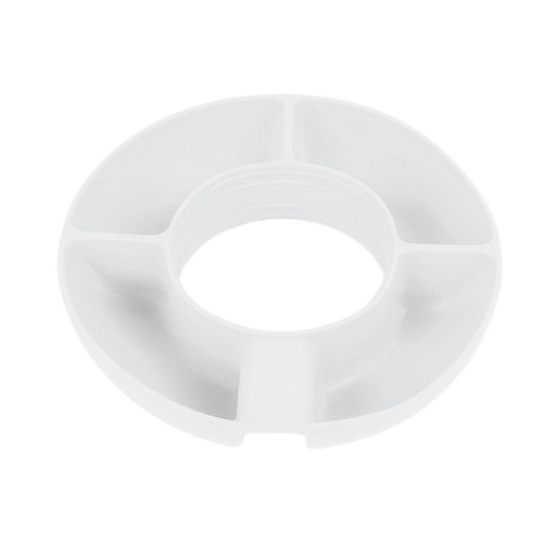 Snack Bowl Silicone Round 4 Compartment Reusable Snack Ring for 40 Oz Cup Watching Movies Playing Games Reading Books White