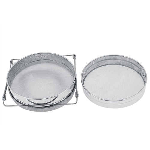 Stainless Steel Beekeeping Double Honey Sieve Strainer Extractor Filter Mesh Screen Equipment
