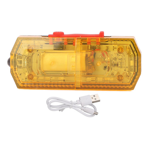 Shoulder Clip Light Rechargeable 500mAh LED High Brightness Auto On Off Shoulder Warning Light for Night Cycling Yellow